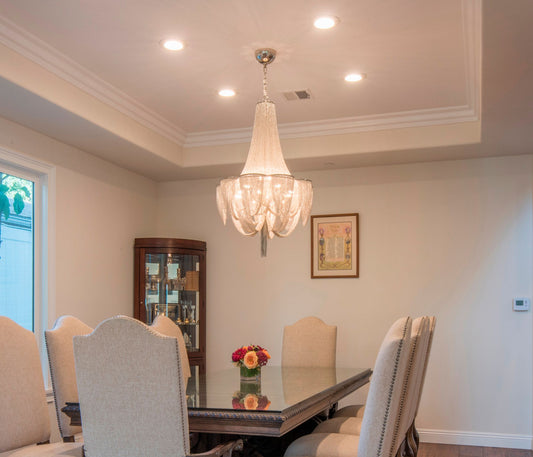 Maxim Chantilly 34" Wide Nickel Jewelry Chain Chandelier