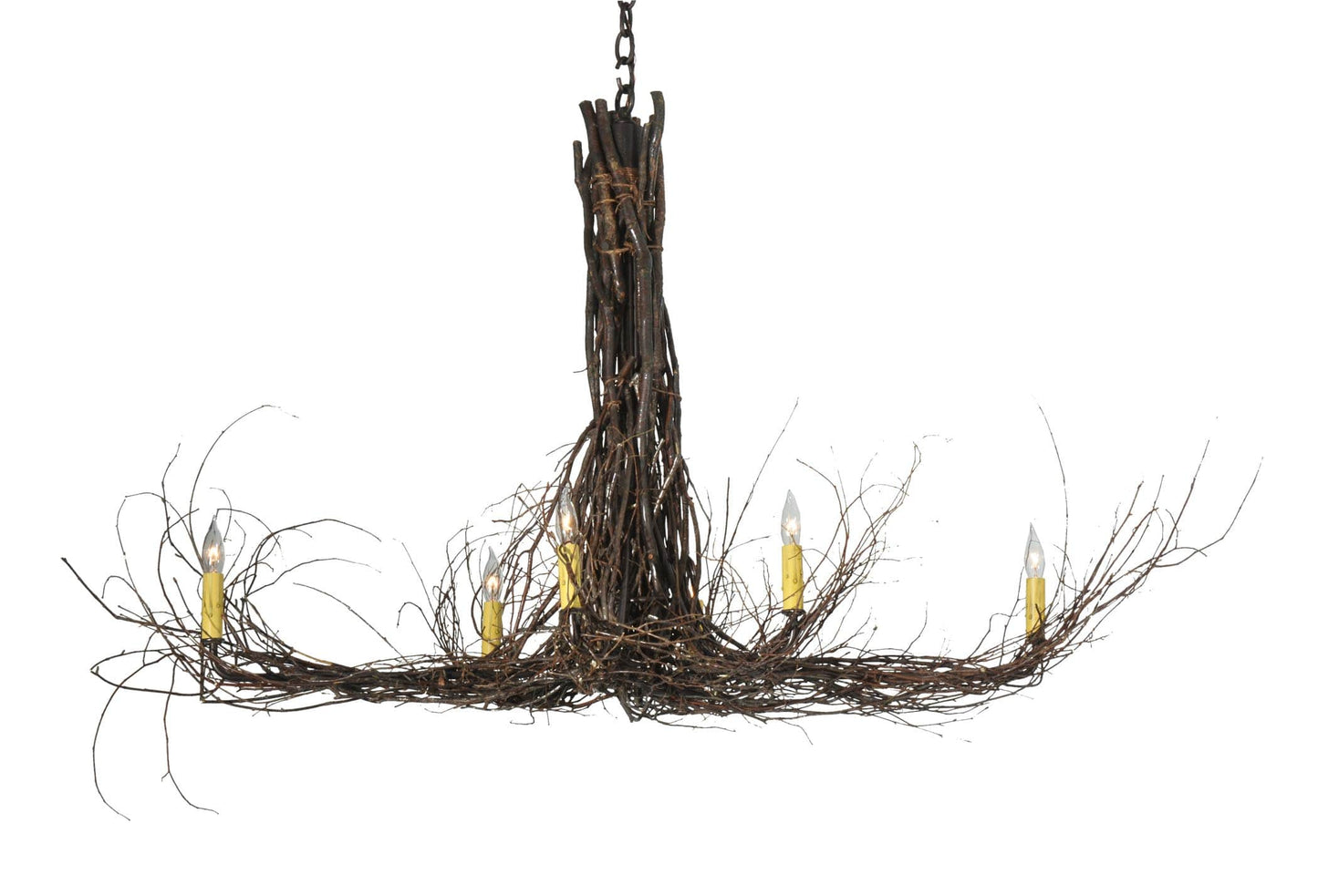 48" L Twigs 6 Light Chandelier