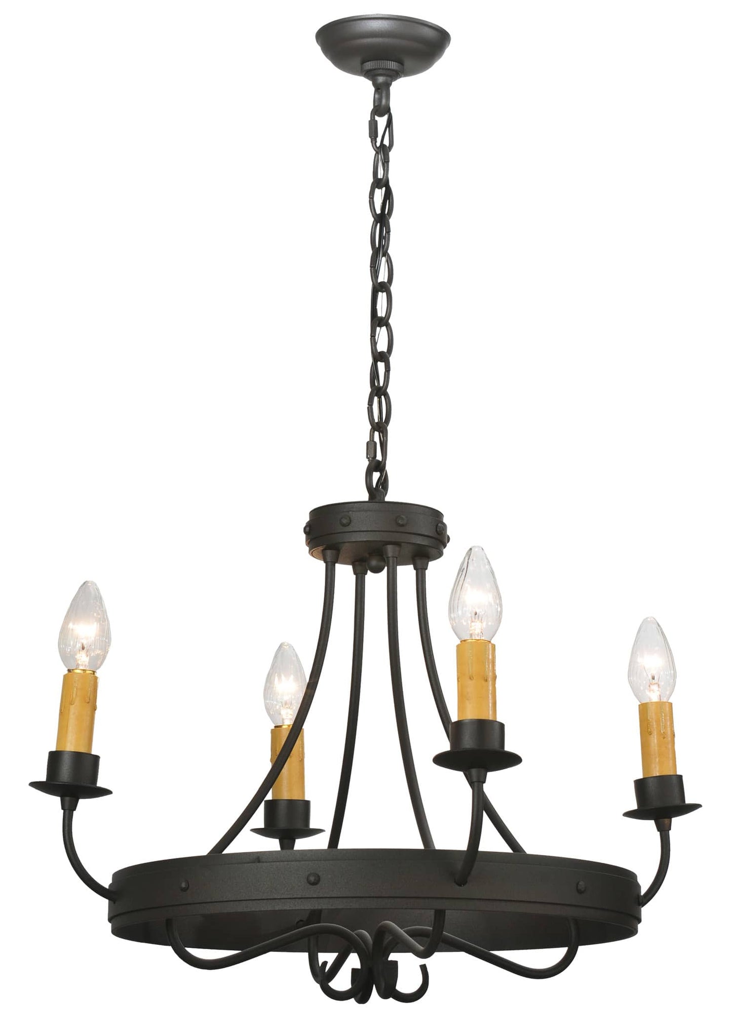 25" W Franciscan 4 Light Chandelier