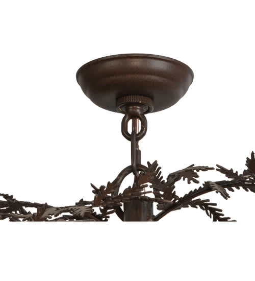 Pine Branch Valley View 12 Light 48" Wide Chandelier - Cafe-Noir Finish