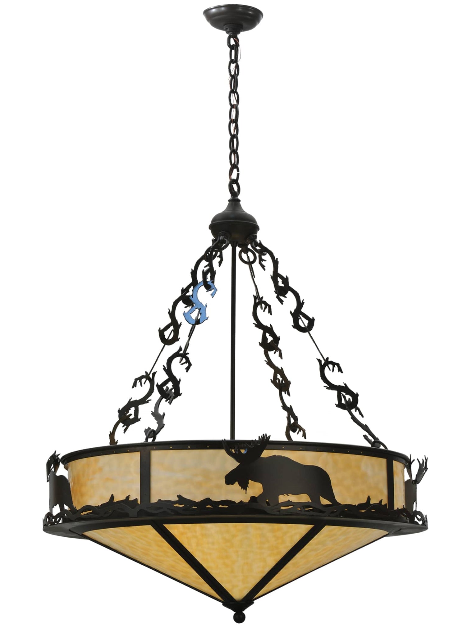 31" W Lone Moose Inverted Pendant