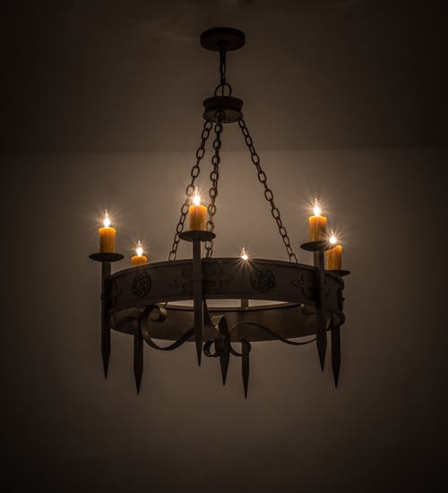 Calandra 6 Light 36" Wide Taper Candle Style Chandelier