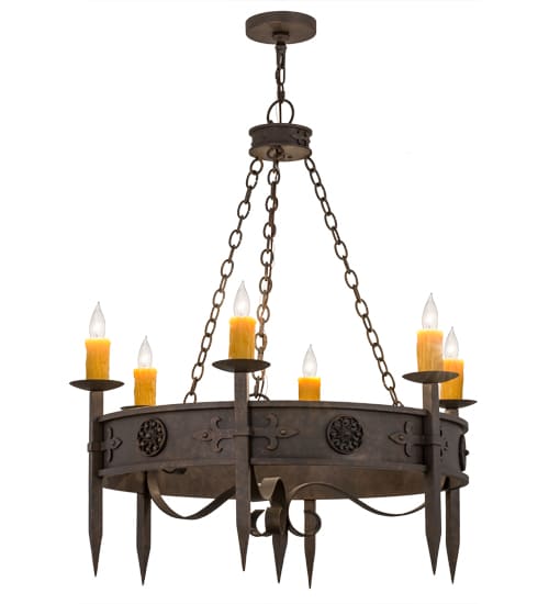 Calandra 6 Light 36" Wide Taper Candle Style Chandelier
