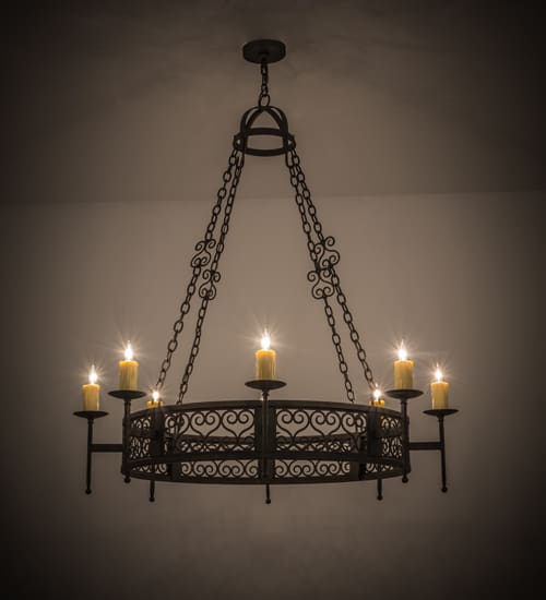 Toscano 8 Light 48" Wide Taper Candle Style Chandelier
