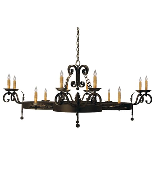 Andorra 12 Light 60" Wide Taper Candle Style Chandelier