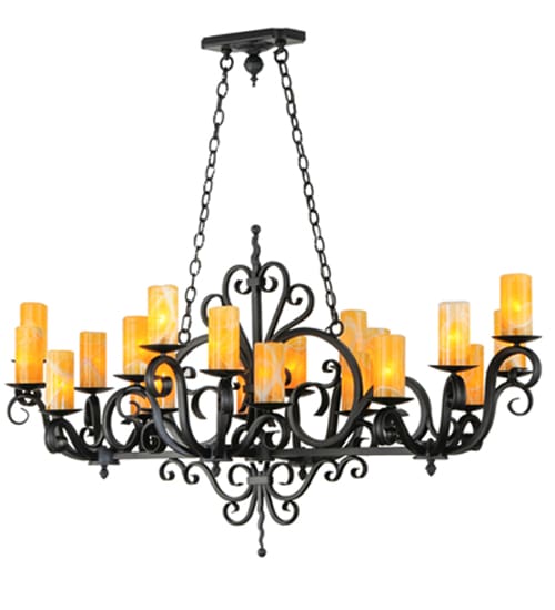 Kean 20 Light 34" Wide Pillar Candle Style Chandelier