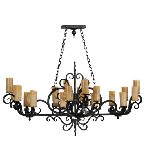 Kean 20 Light 34" Wide Pillar Candle Style Chandelier