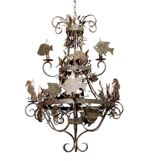 De La Mar 9 Light 32" Wide Taper Candle Style Chandelier