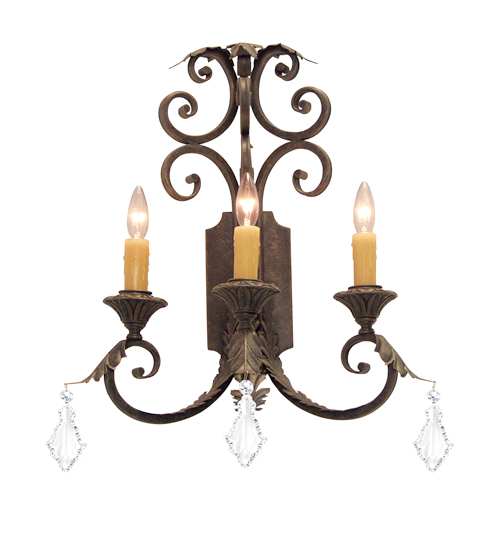 Serratina 3 Light 26" Tall Wall Sconce