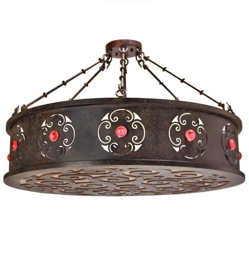 Julianne 6 Light 38" Wide Semi-Flush Drum Ceiling Fixture