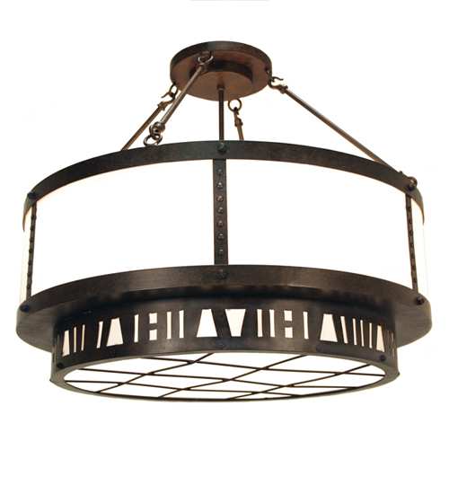 Loma 6 Light 36" Wide Semi-Flush Drum Ceiling Fixture