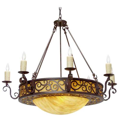 Delano 10 Light 42" Wide Taper Candle Style Chandelier - Cajun Spice Finish
