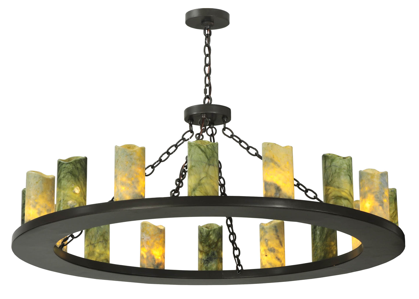 48" W Loxley Jadestone 16 Light Chandelier