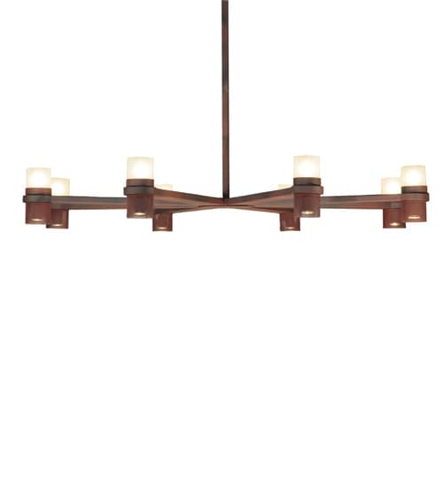 Etoiles 8 Light 73" Wide Wrought Iron Candle Style Chandelier
