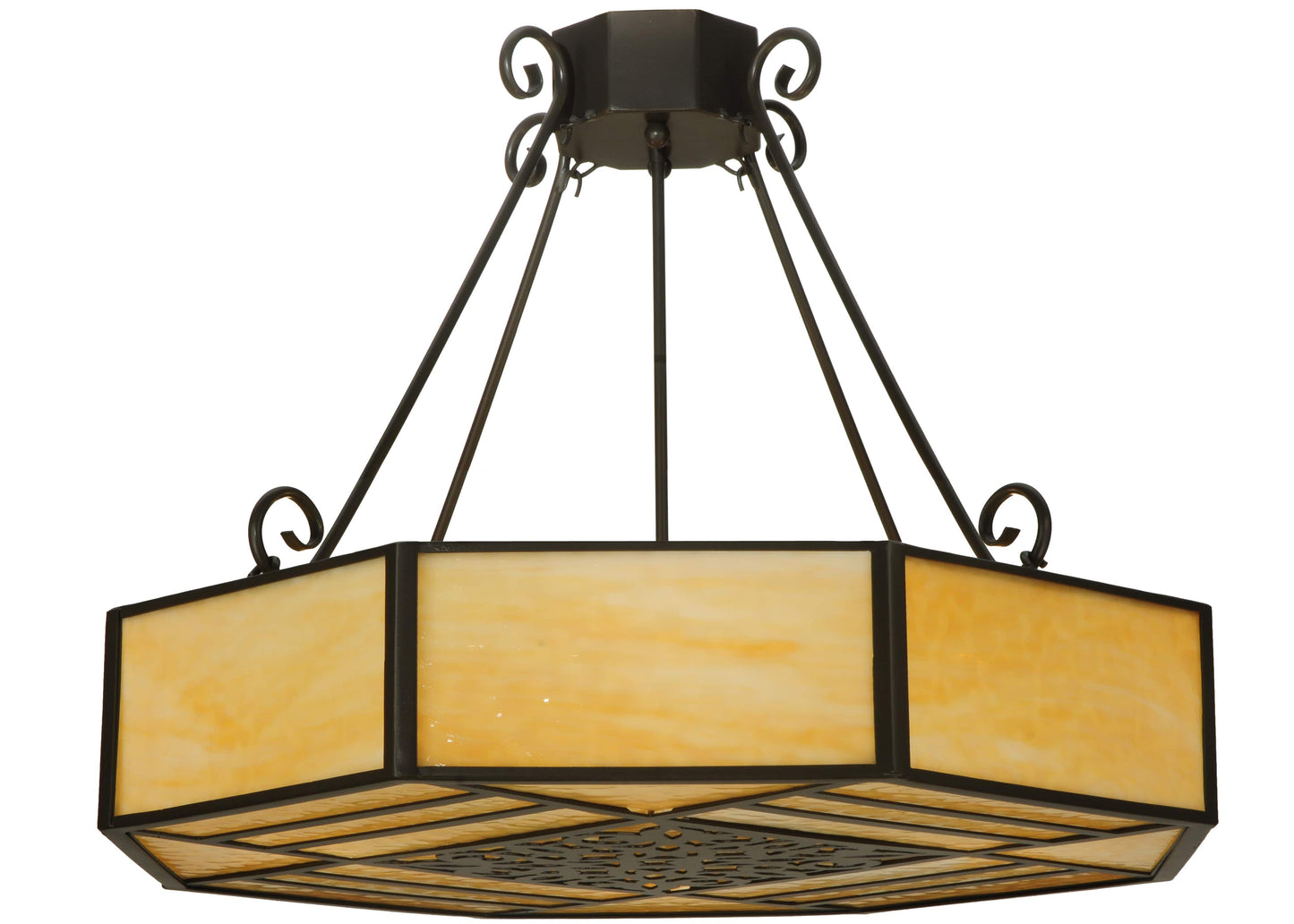 32.25" W Lakeside Octagon Semi-Flushmount Ceiling Fixture