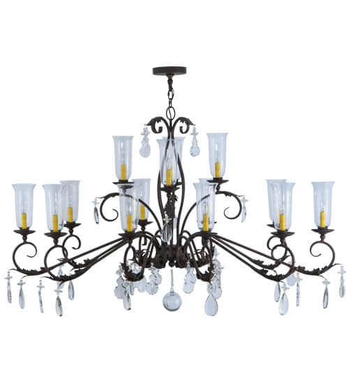 Windsor 14 Light 38" Wide Crystal Candle Style Chandelier - Custom Finish