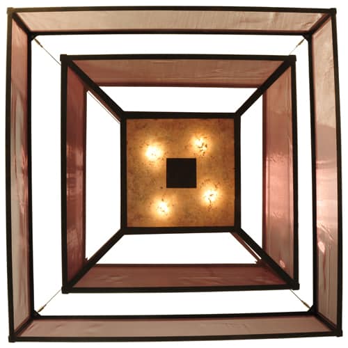 Quadrato Umador 4 Light 51" Wide Semi-Flush Square Ceiling Fixture - Gilded Tobacco Finish