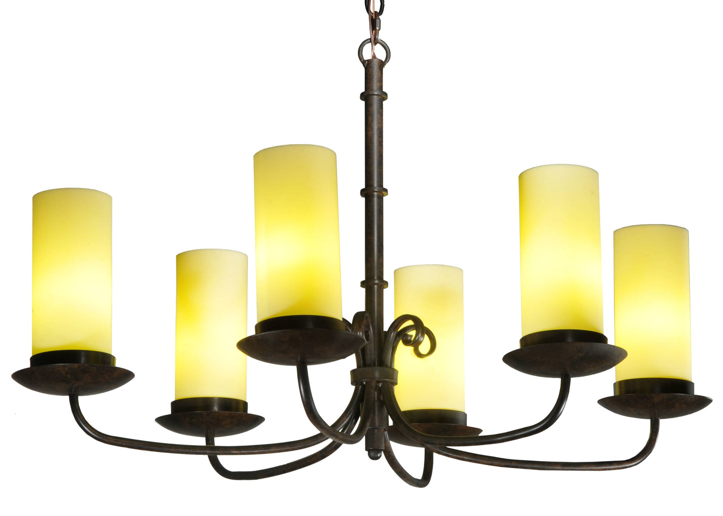 38" L Atria 6 Light Oblong Chandelier