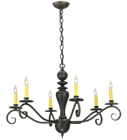 Emory 6 Light 33" Wide Taper Candle Style Chandelier