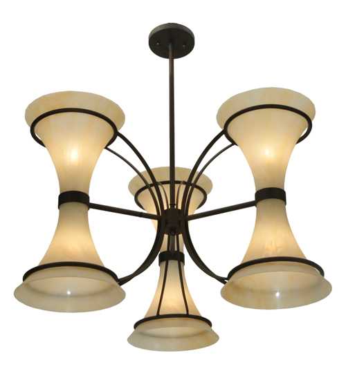 Chronos 6 Light 30" Wide Chandelier - Classic Rust Finish