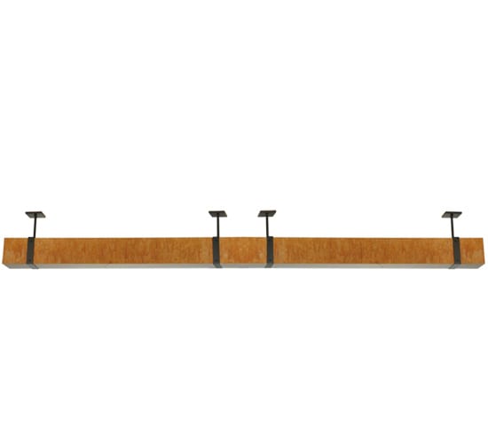 Quadrato 144" Wide LED Semi-Flush Ceiling Fixture