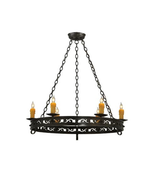 Sagebrush 6 Light 36" Wide Taper Candle Style Chandelier
