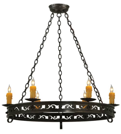 Sagebrush 6 Light 36" Wide Taper Candle Style Chandelier