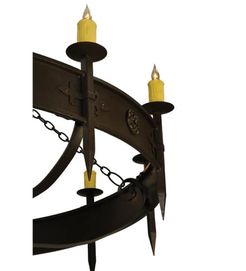 Warwick 12 Light 72" Wide Taper Candle Style Chandelier - Gilded Tobacco Finish