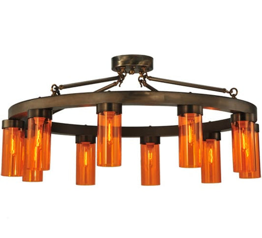 Clark 10 Light 48" Wide Semi-Flush Ceiling Fixture