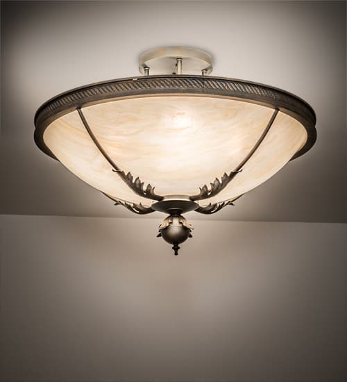 Hoja 4 Light 30" Wide Semi-Flush Bowl Ceiling Fixture