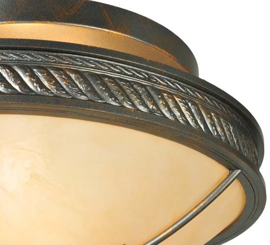 Hoja 2 Light 15" Wide Semi-Flush Bowl Ceiling Fixture