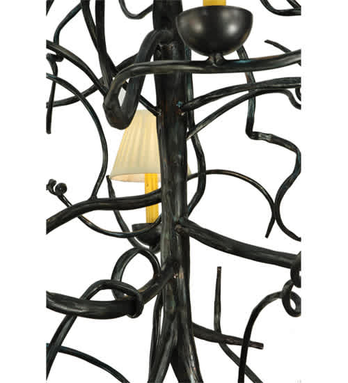 Winter Solstice 6 Light 50" Wide Wrought Iron Chandelier