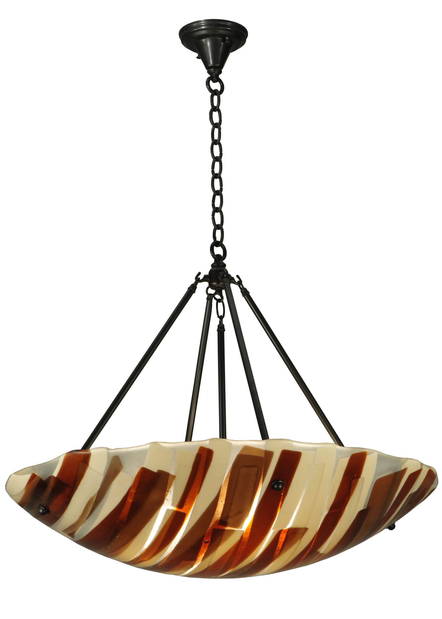 30.5" W Marina Fused Glass Inverted Pendant