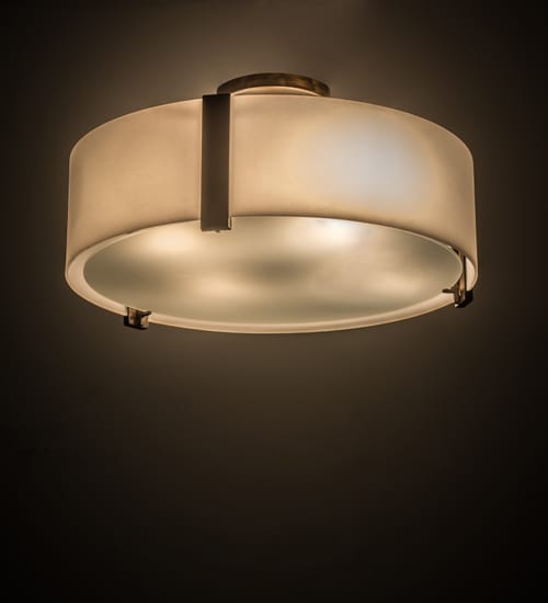 Cilindro Bartel 4 Light 18" Wide Semi-Flush Drum Ceiling Fixture