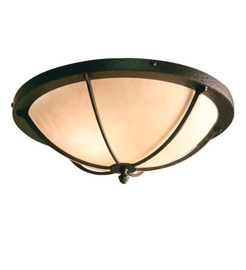 Dominga 2 Light 20" Wide Flush Mount Bowl Ceiling Fixture - Chestnut Finish