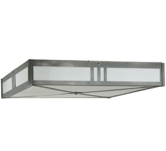 Whitewing 4 Light 36" Wide Flush Mount Square Ceiling Fixture - Blackened Pewter Finish - GU24 Bulb Base