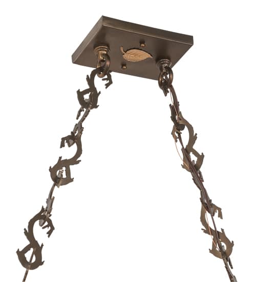 Deer through the Trees 9 Light 19" Wide Linear Pendant
