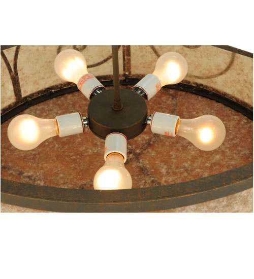 Granada 5 Light 30" Wide Flush Mount Drum Ceiling Fixture
