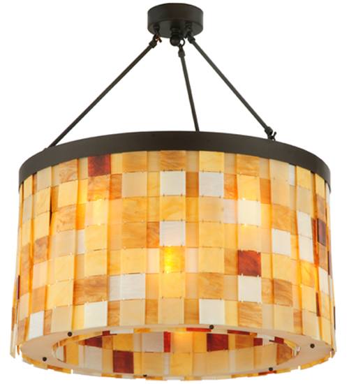 Cilindro Calico 12 Light 27" Wide Semi-Flush Drum Ceiling Fixture