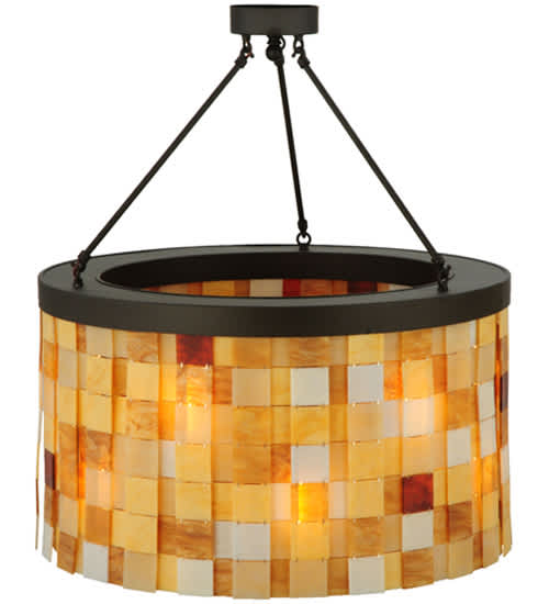 Cilindro Calico 12 Light 27" Wide Semi-Flush Drum Ceiling Fixture