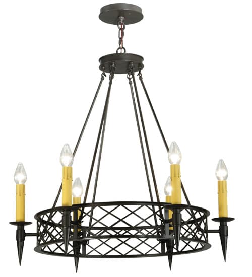 Topridge 6 Light 33" Wide Taper Candle Style Chandelier