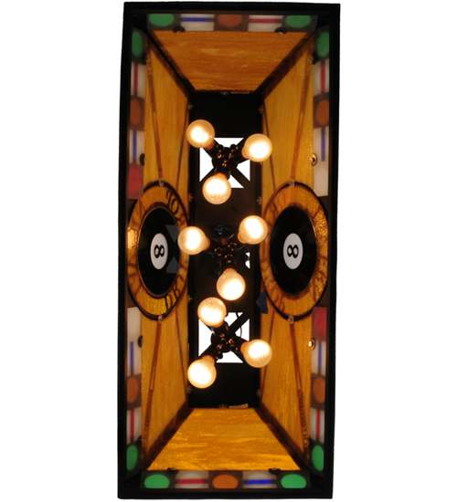 Personalized 9 Light 17" Wide Billiard Linear Pendant