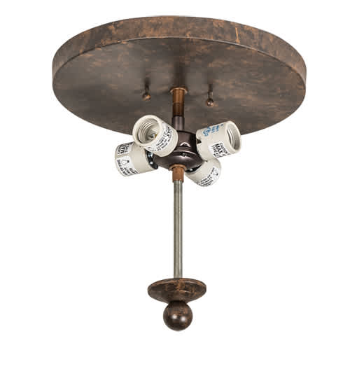 Crowne 4 Light 28" Wide Semi-Flush Bowl Ceiling Fixture