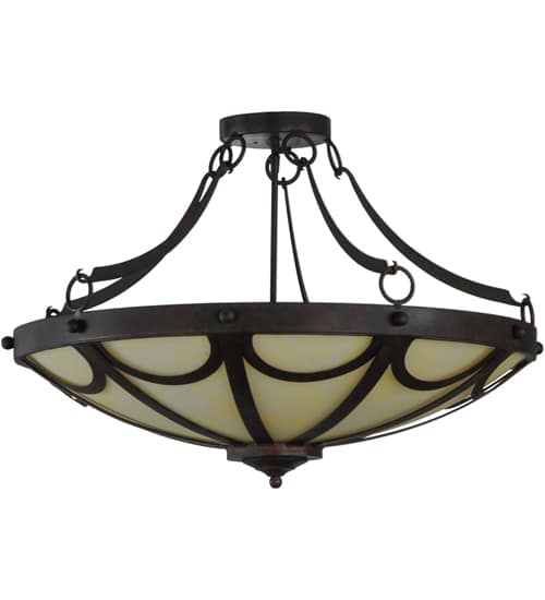 Carousel 5 Light 29" Wide Semi-Flush Bowl Ceiling Fixture