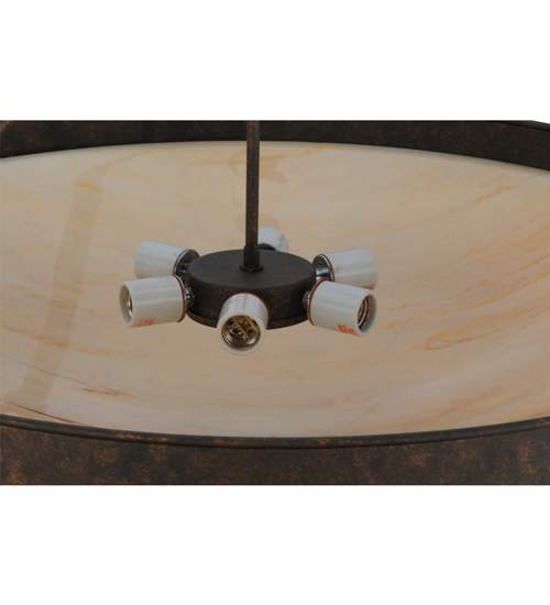 Alysiales 5 Light 32" Wide Semi-Flush Bowl Ceiling Fixture