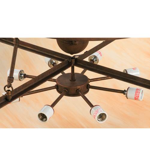 Artesia 8 Light 48" Wide Semi-Flush Bowl Ceiling Fixture - Cortez Gold Finish