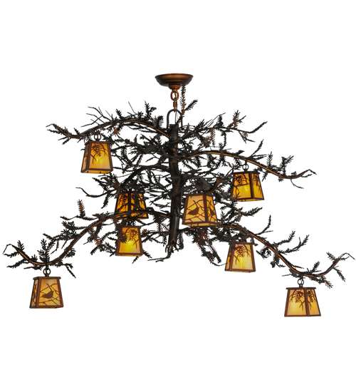 Pine Branch 8 Light 48" Wide Chandelier