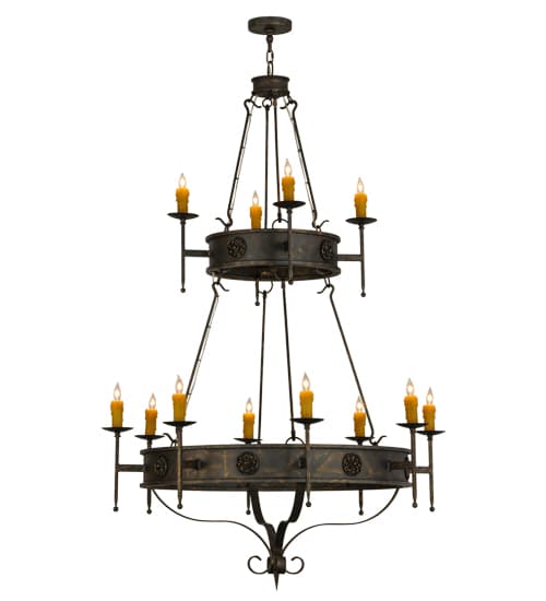 Lorenzo 12 Light 48" Wide Taper Candle Ring Chandelier