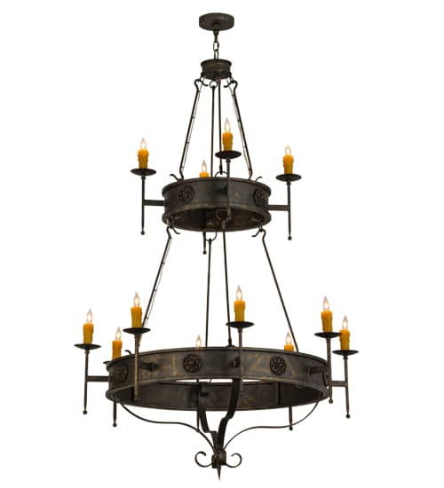 Lorenzo 12 Light 48" Wide Taper Candle Ring Chandelier