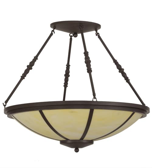 Commerce 4 Light 30" Wide Semi-Flush Bowl Ceiling Fixture